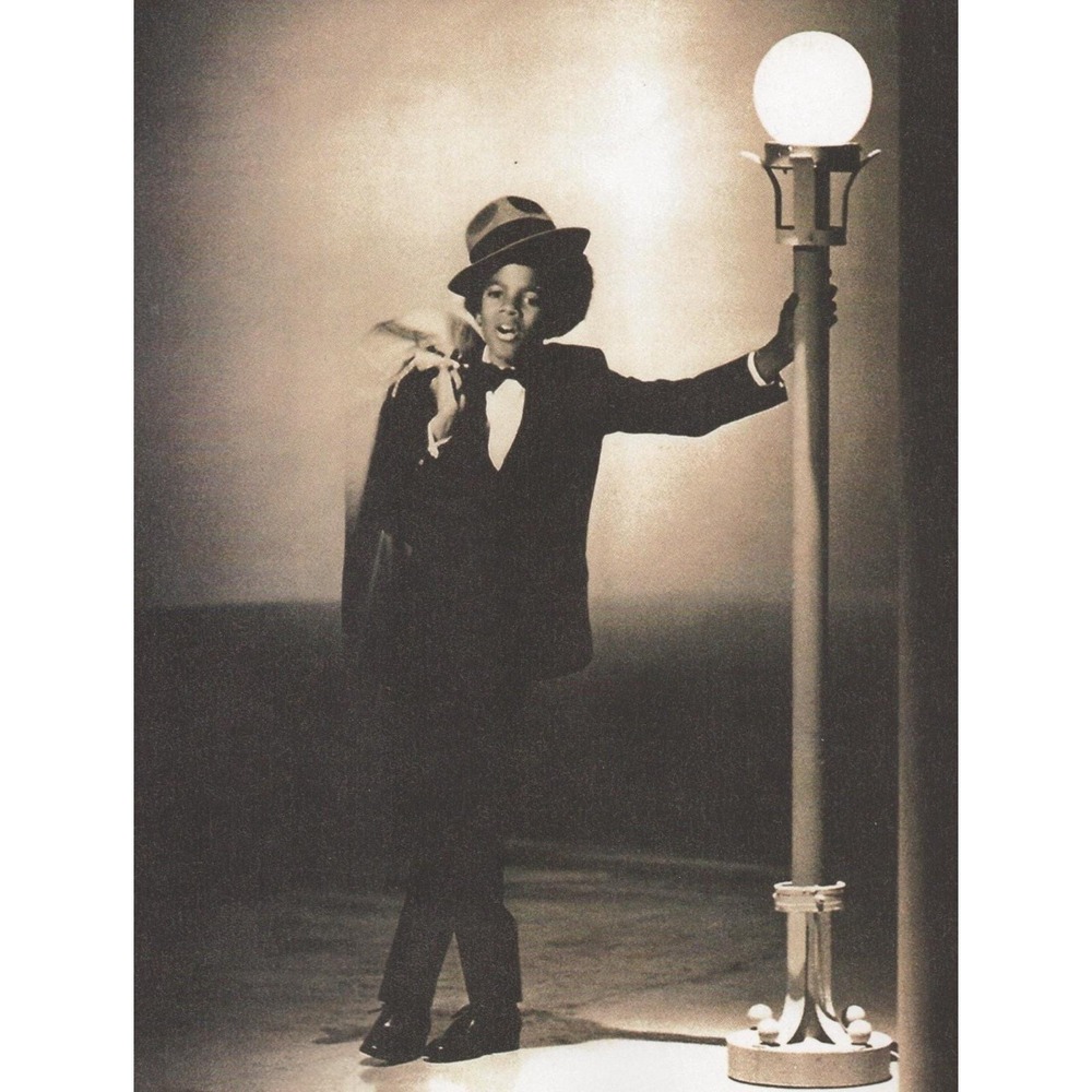 Michael Jackson c. early 1970s Fedora Stage Pose Farewell Tribute Magazine Print